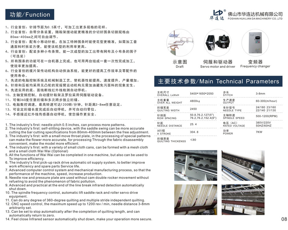 HLD-4WD多功能電腦無梭絎縫機（專利產品）(圖1)